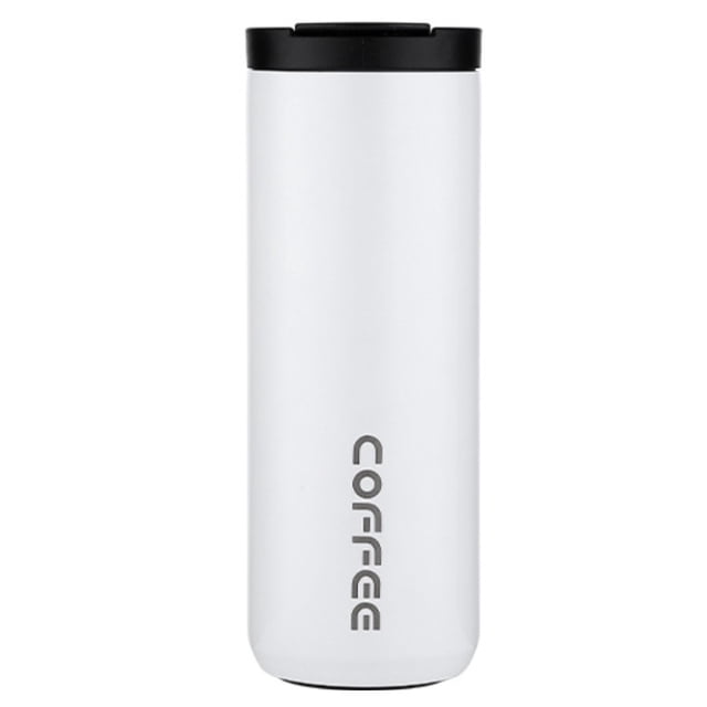 Taza de café de agua con aislamiento al vacío de acero inoxidable de 500 ml, taza de viaje a prueba de derrames con recubrimiento en polvo de doble capa, taza termo para el hogar y el exterior.