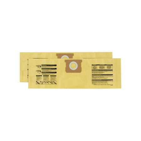 Shop-Vac 14 in. L x 14 in. W High Efficiency Disposable Dry Filter Bags 4 gal. Yellow 2 pk