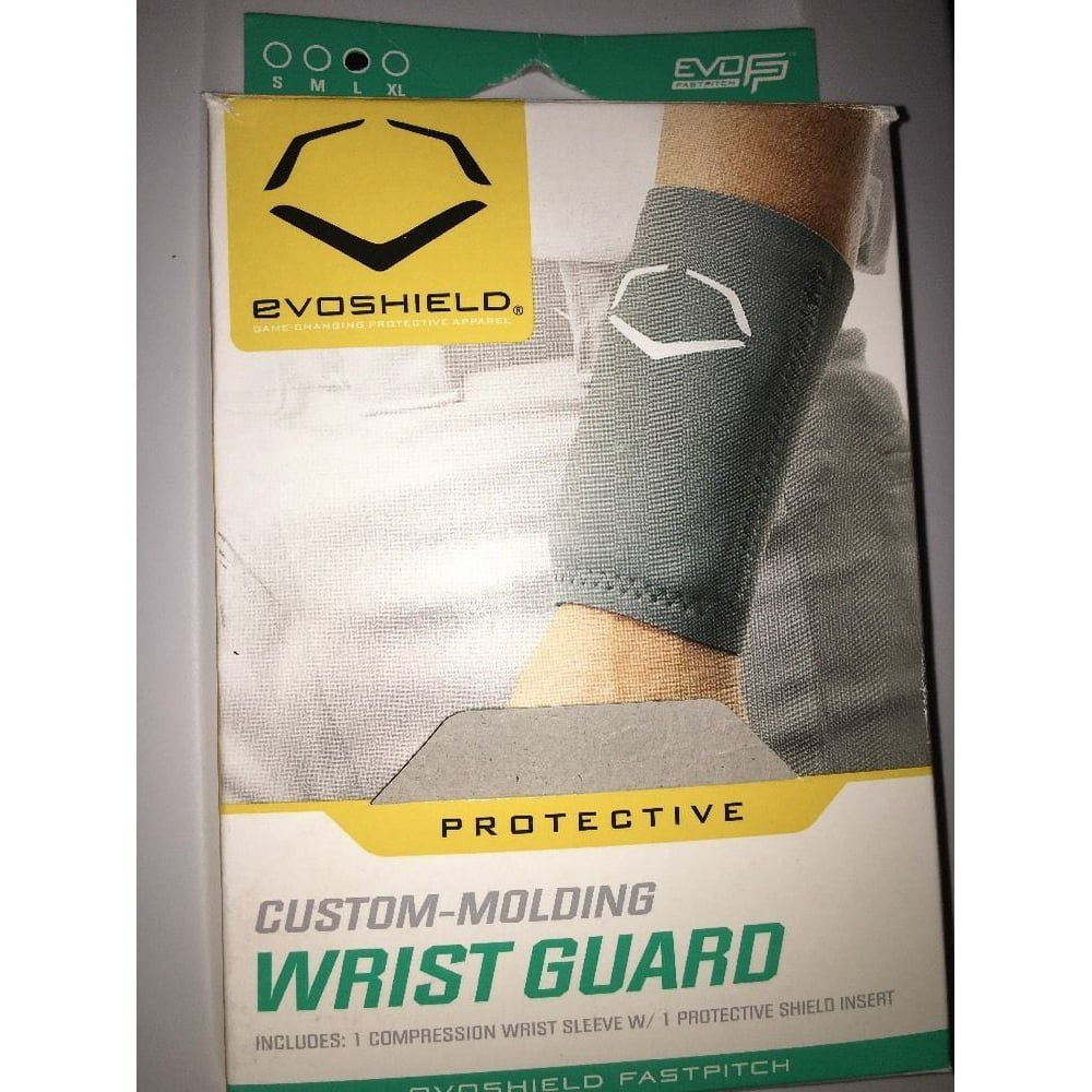 EvoShield Protective Baseball Wrist Guard,Grey,Large