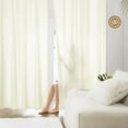 thumbnail image 1 of AIR-Non-See-Through Cream Yellow Privacy Sheer Curtains 52 X 45 Inches Long 2 Panels Light Yellow Semi Sheer Curtains Light Filtering Window Curtains Drapes for Bedroom Living Room, 1 of 4