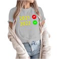 thumbnail image 1 of Blusa de mujer Navidad Impreso Casual Moda Todo-fósforo Camiseta de manga corta Tops Fridja  gope803, 1 of 6