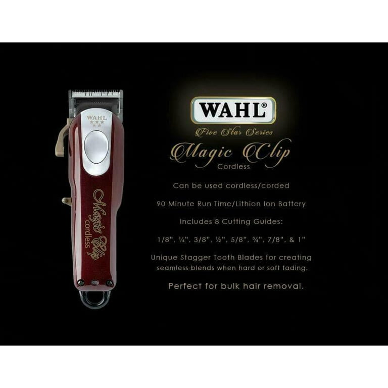  Wahl Professional - 5-Star Magic Clip Cord/Cordless Hair  Clipper #8148 - Includes Weighted Cordless Clipper Charging Stand #3801-100  - for Professional Barbers and Stylists : Beauty & Personal Care