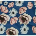 thumbnail image 4 of oneOone Cotton Poplin Twill Royal Blue Fabric Flower Watercolor Diy Clothing Quilting Fabric Print Fabric By Yard 56 Inch Wide, 4 of 4