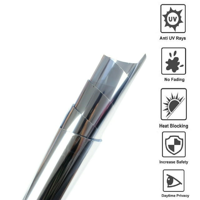 Home Tinting One Way Mirror Window Film Privacy Protect/Anti UV/Solar Reflective