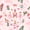 Pink 01, variant on Erosebridal Christmas Tree Twin Quilt Set, Vintage Script Twin Coverlet Set, Cream Yellow, 2pcs, 1 Bedspread and 1 Pillowcase