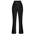thumbnail image 4 of ClodeEU Women's High Rise Modern Fit Suit Pant ,Casual Wrinkle Resistant Office Wear Pant Black,Womens Plus M, 4 of 5