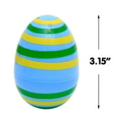 JOYIN 30 Pcs 3.15Inch Printed Jumbo Plastic Eggs for Easter Egg Hunt Event, Easter Basket Stuffers, Party Favor Goodie Bags, Scene and Decoration, School Parties Prizes, School Classroom Rewards