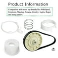 thumbnail image 4 of Washer Pulley Clutch Kit W10721967 W10006384 Washer Drive Belt Replacement Kit Compatible with Whirlpool Kenmore Maytag Washing Machine, 4 of 10
