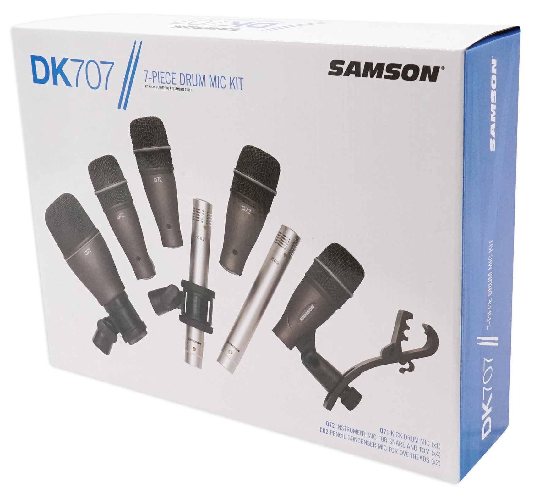 Samson DK707 7-Piece Drum Microphone Kit Premium XLR Mic