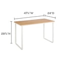 thumbnail image 5 of Pemberly Row Mid-Century Metal Workstation with U-Shaped Legs in Maple, 5 of 5
