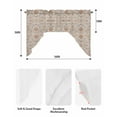 thumbnail image 6 of Vintage Boho Kitchen Curtains Swag Valance for Windows/Bathroom/Cafe, Retro Southwestern Ethnic Mexican Floral Rod Pocket Drape Panel Swag Curtains Valance for Bedroom/Living Room 56"x36", 6 of 6