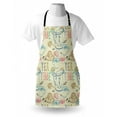 thumbnail image 4 of Tea Party Apron, Pale Colored Tea Time Themed Image with Various Kitchenware and Sweets Pattern, Unisex Kitchen Bib with Adjustable Neck for Cooking Gardening, Adult Size, Multicolor, by Ambesonne, 4 of 4