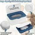 thumbnail image 2 of Baby Wipes Dispenser - Refillable Wipe Container with Lids and Sealing Design for Bathroom Storage, Slow Down The Evaporation Of Moisture Non-Slip, One-Handed Operation, Flushable Case Box, 2 of 6