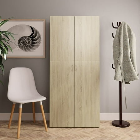 

Aibecy Shoe Cabinet Sonoma Oak 31.5 x14 x70.9 Engineered Wood
