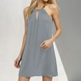 thumbnail image 2 of Vestido mini sin mangas y con hombros descubiertos para mujer - Moda informal - Tallas S-XXXXL, 2 of 5