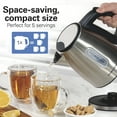 thumbnail image 6 of Hamilton Beach Stainless Steel Electric Kettle, Tea & Water Kettle, 1.2L, with Ultra-Fast Heating & Auto Shutoff, 6 of 13
