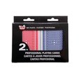 thumbnail image 1 of Games 2-Decks Poker Sized 100% Plastic Playing Cards, Washable & Cleanable (1 Red & 1 Blue Deck), 1 of 2