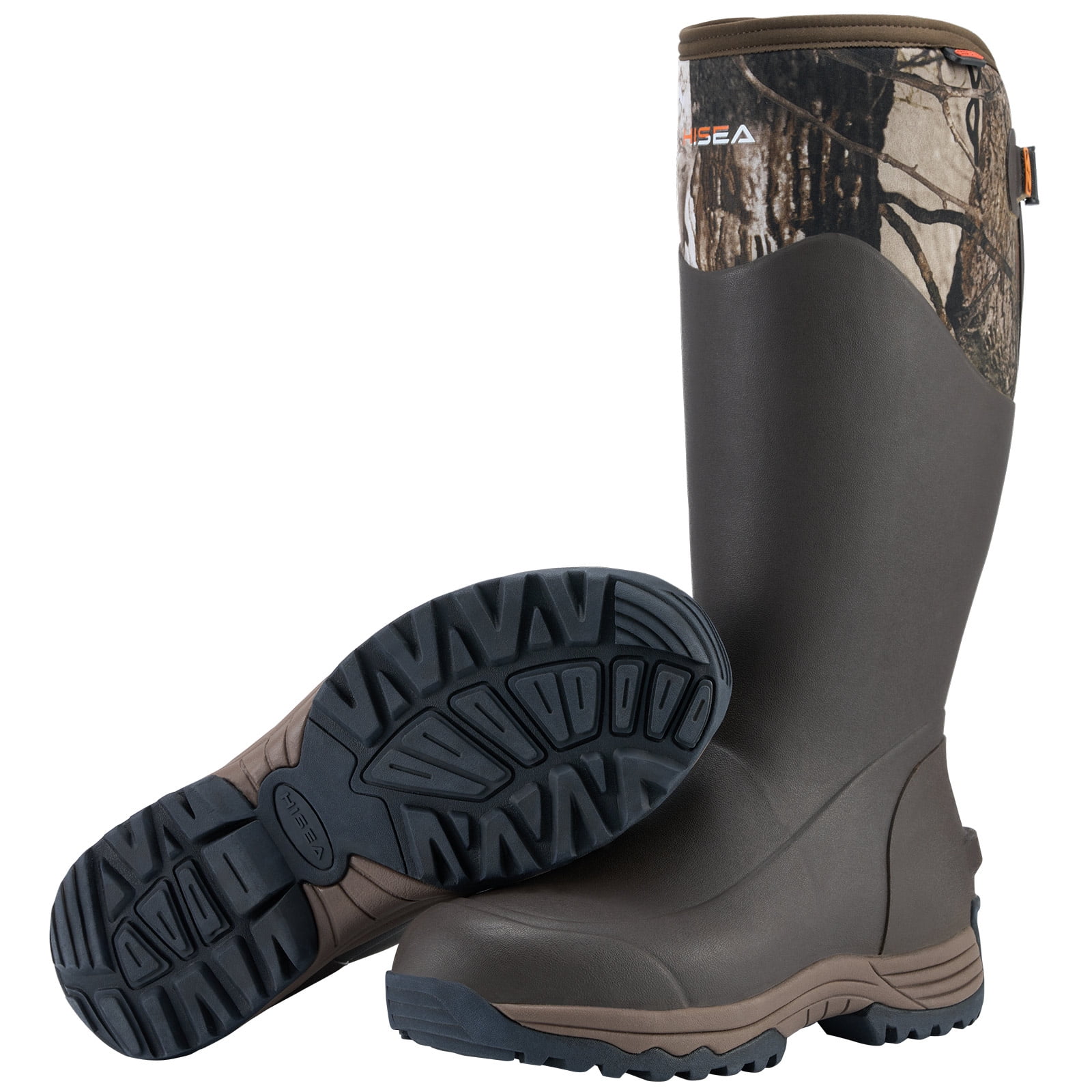 HISEA Men's Rain Boots Waterproof Work Boots Insulated Rubber Boot