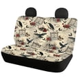 thumbnail image 5 of Psesaysky Car Back Seat Covers for Auto Interior Automotive, Skull Crow Rose 2 Pack Car Rear Seat Protectors Protects Against Dirt Dog Hair Easy to Install, 5 of 7