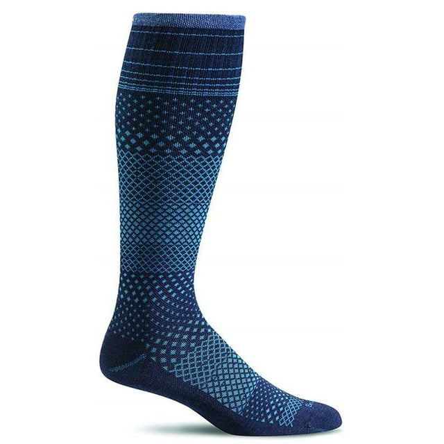 Sockwell SW36W-600-NAVY-S-M Womens Micro Grade Graduated Compression Socks - Navy - Small & Medium