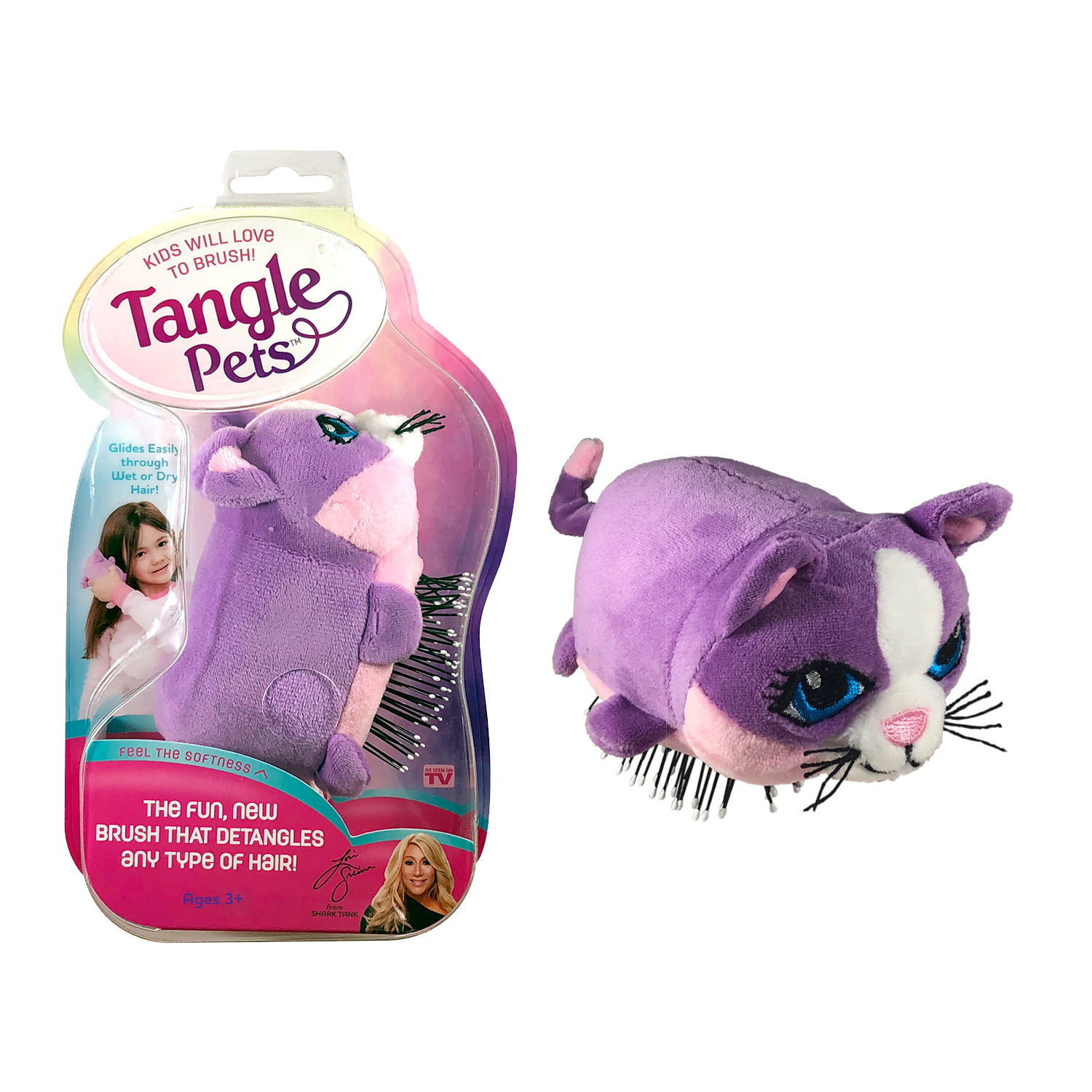 Tangle Pets Brush, Choose Cupcake the Cat or Sparkles the Unicorn -  