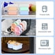 thumbnail image 5 of Paquete de 5 recipientes de silicona para refrigerios, 2 compartimentos, reutilizables, con tapas, 8 oz, arcoíris, 5 of 6