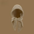 thumbnail image 6 of AWZXDE Winter Thermal Hooded Hat with Integrated Scarf and Earflaps for Windproof Warmth and Comfortable Khaki, 6 of 6