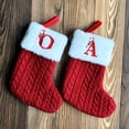 thumbnail image 4 of Dmlowu Christmas Decorations Stockings with Initials, 6x8 Inch Soft Plush Cute Christmas Stockings, Personalized Christmas Stockings Bulk for Christmas Tree Decorations, Red, 4 of 6