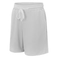 thumbnail image 5 of LIIPEE Girls Kids Solid Color Drawstring Waist Waffle Knit Casual Shorts For Summer Daily Wear Outdoor Activities School Casual Outings White 13-14 Years, 5 of 9