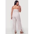 thumbnail image 3 of Women's Plus Size Striped Strapless Jumpsuit with Tie Waist Belt, 3 of 3