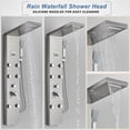 thumbnail image 4 of Zamery Shower Panel Tower System,Shower Column with Temperature Display,Rainfall Waterfall Shower Head Shower,6 Adjustable Body Jets,Handheld Shower,Wall Mount Brushed Nickel, 4 of 10