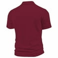 thumbnail image 4 of Gfyviroh Men's Pullover Shirts Summer Solid Color Short Sleeve Trendy Tops Casual Turn-down Collar Breathable T-shirts, 4 of 4