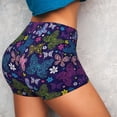 thumbnail image 5 of Yiaed Colorful Butterflies Print Women's Athletic Shorts Running Shorts Sporty Short High Waisted Elastic Workout Shorts for Yoga Gym Running & Sports -Small, 5 of 8