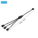 thumbnail image 2 of Cable divisor Uxcell 12V de 4 pines, 2 piezas de cable de alimentación para ventiladores PWM RGB con conector de extensión macho ARGB de 1 a 3, negro, 2 of 7