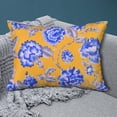 thumbnail image 6 of Throw Pillow Covers Pack of 2 for Living Room Table, Floral Printed Cushion Case, 14x20 inches - Yellow - Home Decor, 6 of 12
