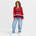 thumbnail image 3 of Women's Fanatics  Red Washington Capitals Icing Long Sleeve Lace Up Sweatshirt, 3 of 6