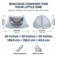 thumbnail image 2 of SweHouse Baby Beach Tent,Portable Shade Pool UV Protection Sun Shelter for Infant,Baby Travel Tent with Net,Indoor Baby Play Tent,UPF 50+ UV Protection Sun Shelters for Infants (Silver), 2 of 8