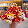 thumbnail image 3 of Llavero con dijes, lindo llavero de la suerte con forma de Shiba Inu, delicado bolso de mano, llaves, accesorios de PVC, regalos para niños, niñas y mujeres (Shiba Inu D), 3 of 5