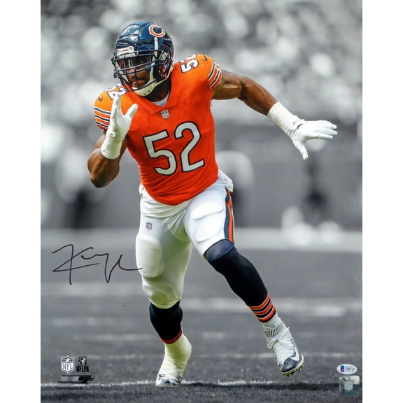 Khalil Mack Autographed 16x20 Photo Chicago Bears Beckett BAS 148329