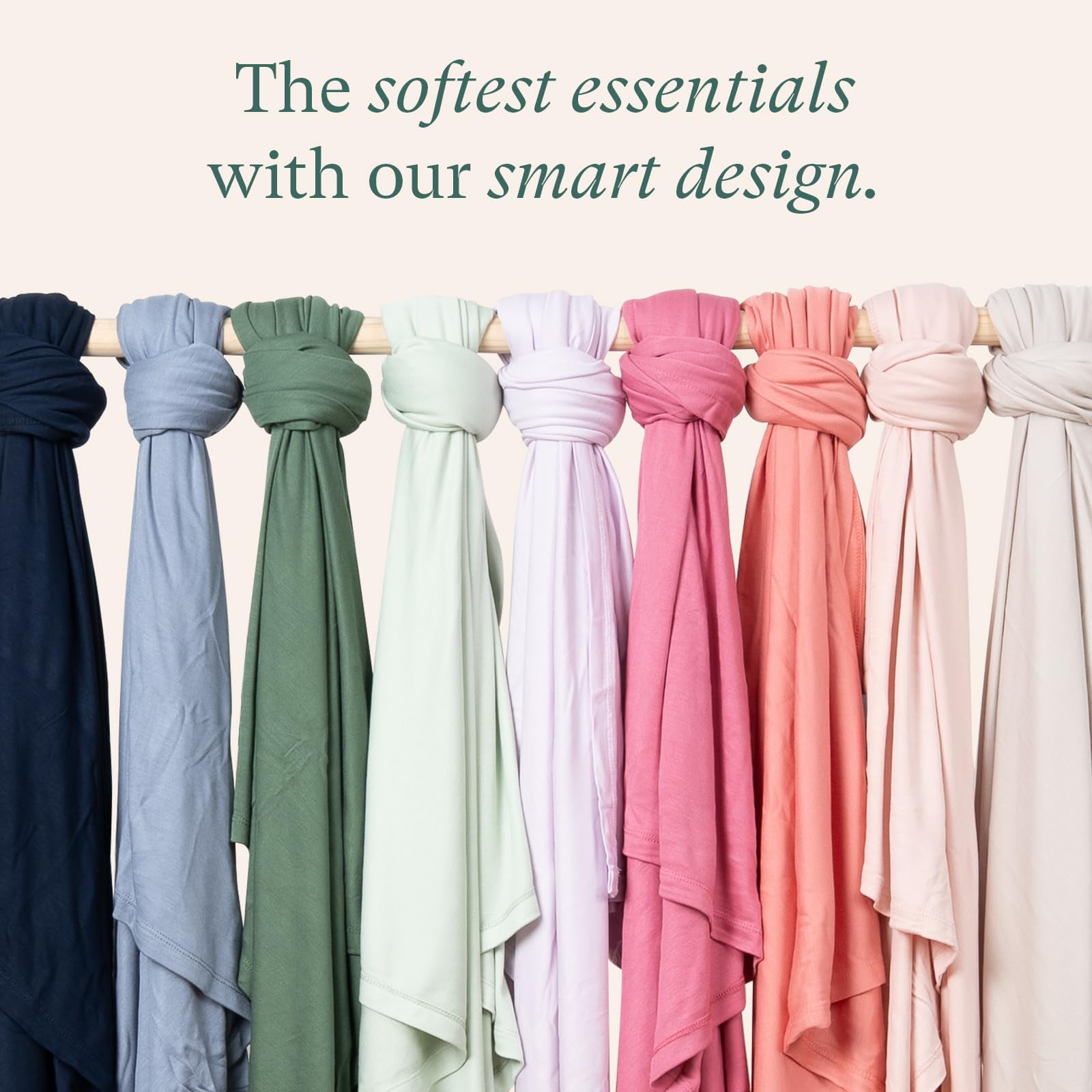 PurComfy Supersoft Swaddle Blanket, Premium Bamboo Viscose Baby swaddling Blankets, Lightweight & Breathable Swaddle Blankets for Boys and Girls, 47” x 47”, Neutral Baby Essentials