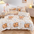 thumbnail image 1 of Juego de cama de 4 Uds., Sábana de algodón suave, funda de edredón, funda de almohada, ropa de cama gruesa para el hogar, 1 of 2