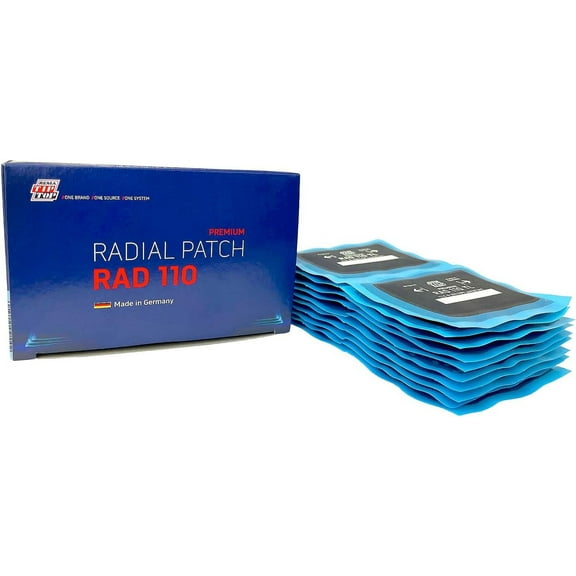 Rema Tip Top RAD110 Radial Tire Patches – 2” x 2-3/4” Self-Vulcanizing Flat Tire Universal Repair Patches – 20 Count