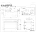 thumbnail image 4 of Kingston Brass KVSP4922A5 Kingston Commercial 49" Stainless Steel Console Sink with Steel Base (8-Inch, 3-Hole), Brushed/Oil Rubbed Bronze, 4 of 7