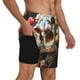 thumbnail image 2 of Balery Rose Floral Skull Bañador para hombre, shorts de playa de secado rápido con entrepierna y forro de compresión-3X-Large, 2 of 6