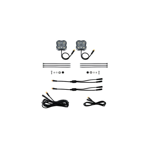 Diode Dynamics Stage Series Single Color LED Rock Light (2-Pack), White Diffused