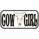 Cowgirl Cow Skull Plaque d'Immatriculation – image 1 sur 2