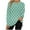 Green, variant on Darzheoy Womens Tops Fall Winter Pullover Trendy Solid Color Hoodless Sweatshirts Side Split Drop Shoulder Casual Round Neck Polka Dots Printed Plus Size Comfortable Blouses