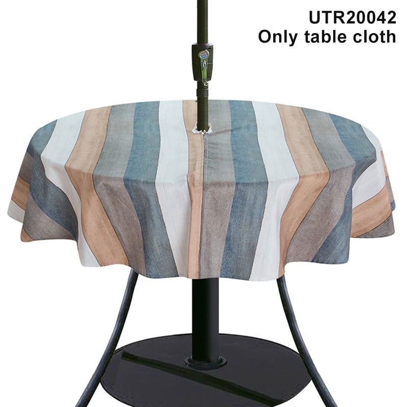 Round Outdoor Outdoor Umbrella Tablecloth With Zipper And Umbrella Hole,Waterproof Stain Resistant Patio Table Cover A D152cm