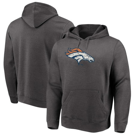 - Denver Broncos Majestic Big & Tall Line of Scrimmage Pullover Hoodie - Heathered Charcoal