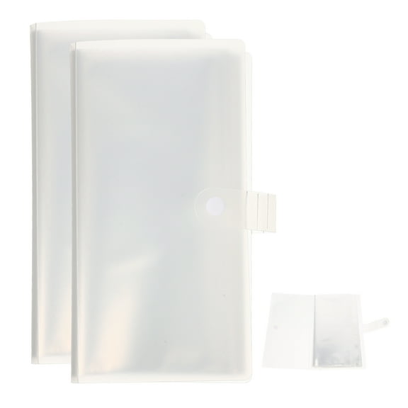 FENGGUIQU Transparent PP Plane Ticket Holder Travel Organizer Storage Case 2 Pieces